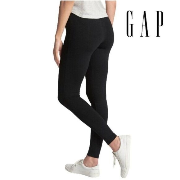 GAP Women's Black Leggings‎ in Stretch Jersey - Picture 2 of 8